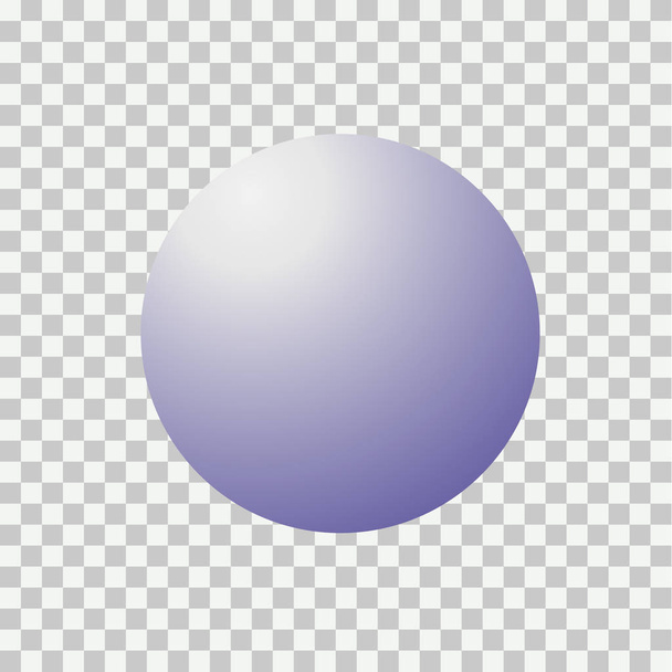Blank round sphere ball of blue. Modern abstract vector sign - Vector, Image