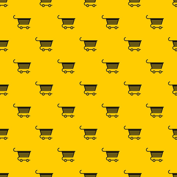 Shopping trolley pattern vector - Vector, Image