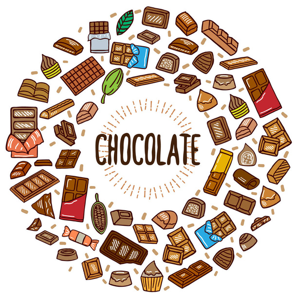 Schokoladenvektorkritzelillustration - Vektor, Bild