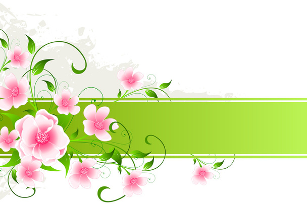 Grunge Floral background - Διάνυσμα, εικόνα