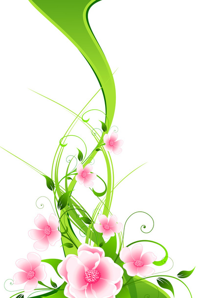 Bloemen achtergrond - Vector, afbeelding