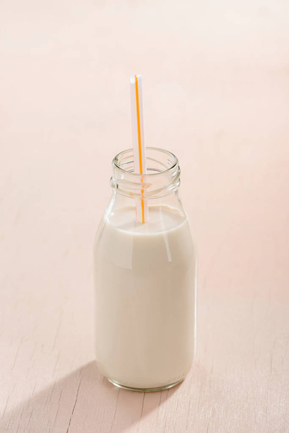 Vintage bottle of almond milk - Foto, Imagen