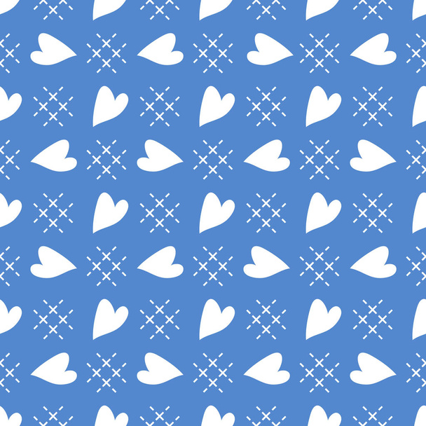 Seamless pattern with hearts. Valentine's Day - Vetor, Imagem