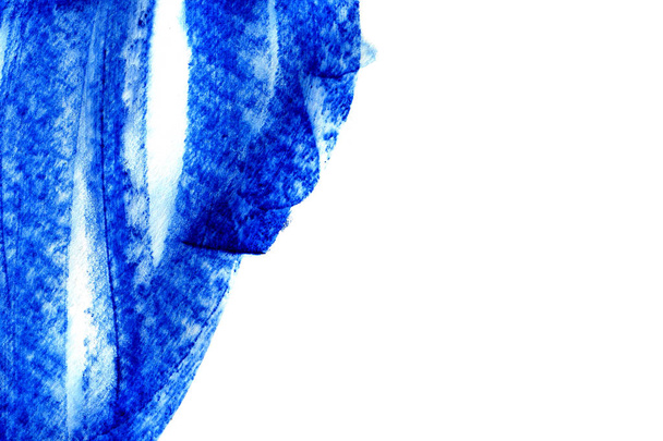 Abstracte inkt achtergrond. Marmeren stijl. Blauwe penseelstreek textuur op wit papier. Behang voor web en game design. Grunge modder kunst. - Foto, afbeelding