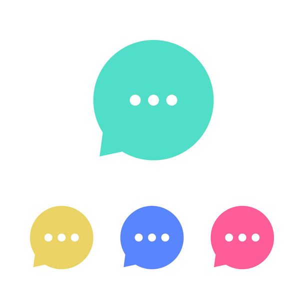 Habla de iconos. Chat colección de burbujas de voz. Diseño plano
 - Vector, imagen