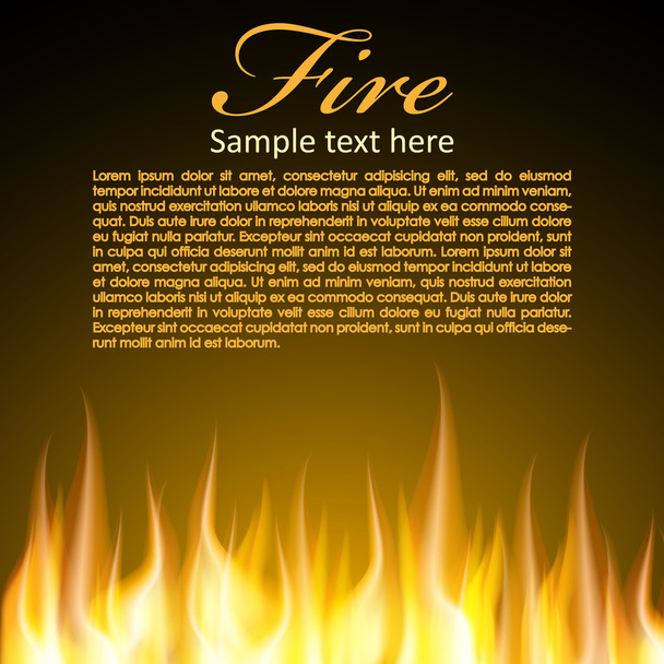 Feuer Hintergrund für Ihr Design - Vektor, Bild