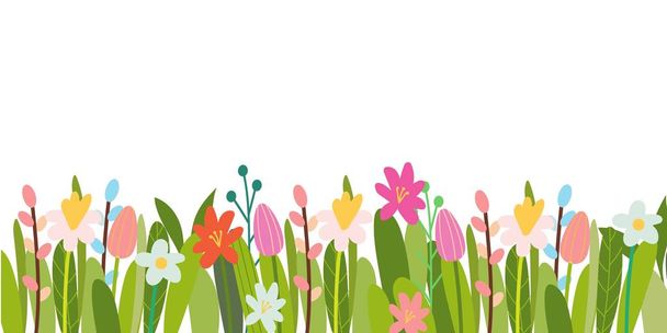 Vector Easter floral background. - Vector, Image