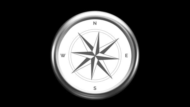 Vítr zesílil kompas Spinning ukazatele - Záběry, video