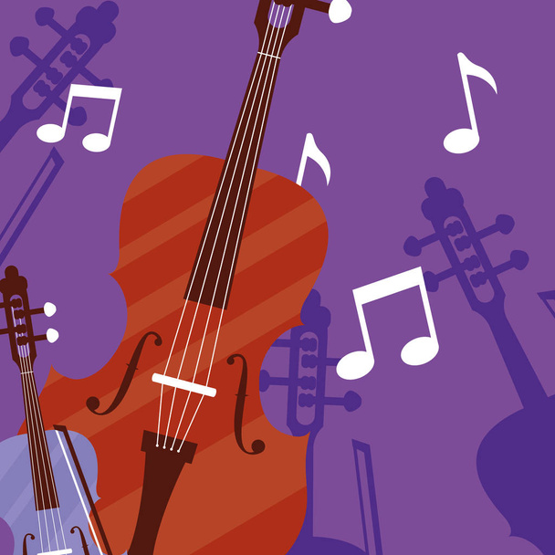 скрипковий інструмент музична ікона
 - Вектор, зображення