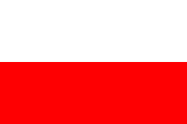Flag Poland in flat design. Flag Poland background - Vector, Image