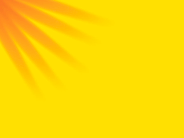 Sfondo giallo con raggi di sole arancione caldo - Foto, afbeelding