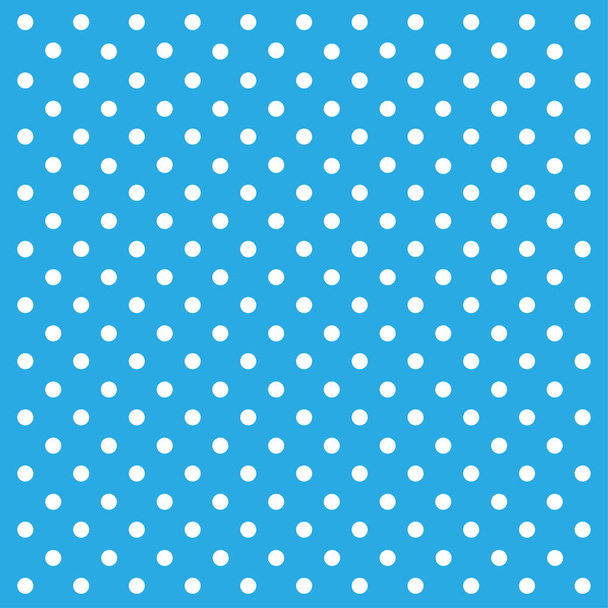 Λευκές κουκίδες σε μπλε πλάτη σε επίπεδη σχεδίαση - Διάνυσμα, εικόνα