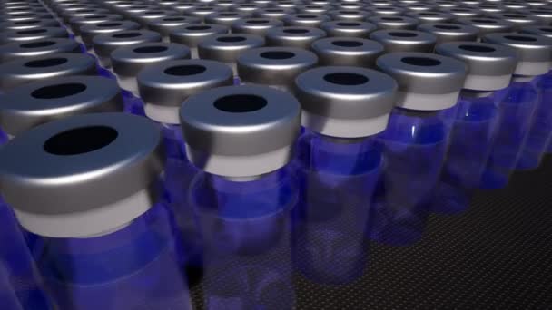 Стеклянные флаконы новые лекарства, разрабатывающие вакцинацию
 - Кадры, видео