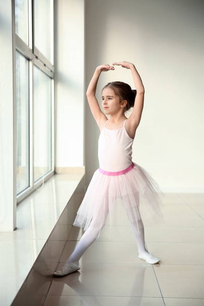 Cute little ballerina in dance studio - Valokuva, kuva