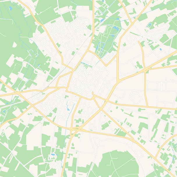 Sint-Truiden, Belçika basılabilir harita - Vektör, Görsel