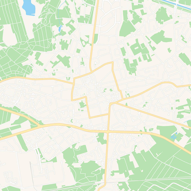 Lommel, Belçika yazdırılabilir harita - Vektör, Görsel