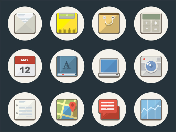 Flat Icons for Web and Mobile Applications - Vector, imagen