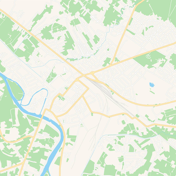 Prijedor, Bosnia and Herzegovina printable map - Vector, Image