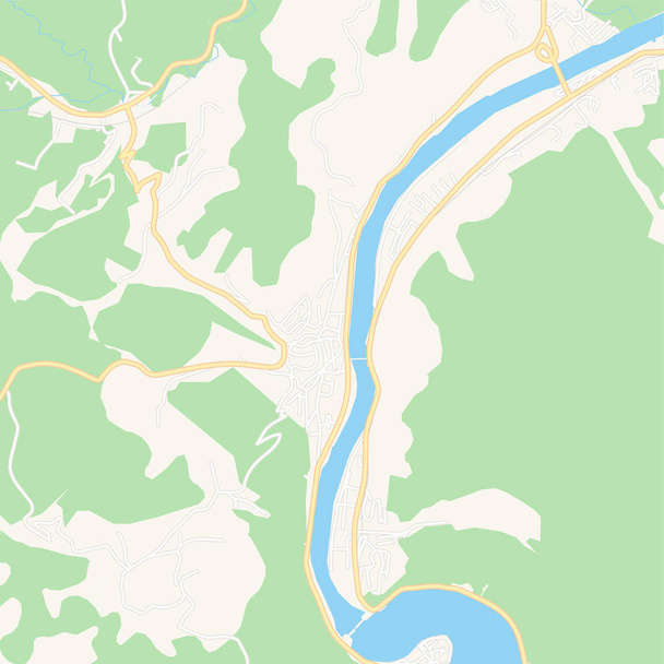 Zvornik, Βοσνία και Ερζεγοβίνη εκτυπώσιμη χάρτη - Διάνυσμα, εικόνα