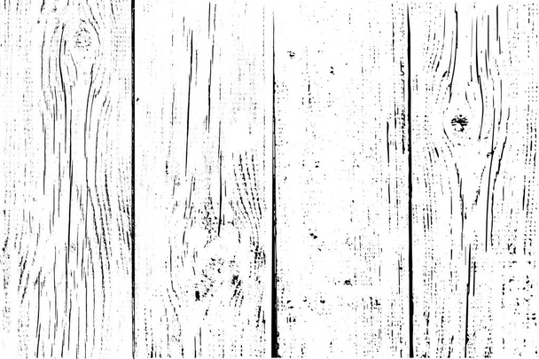 Distressed wooden planks overlay texture. Vector illustration. Wood grain background. - Vector, Image