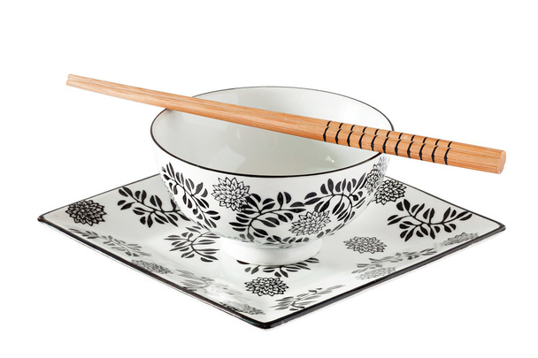 Asian tableware - plates soup bowl - Chopsticks - Φωτογραφία, εικόνα