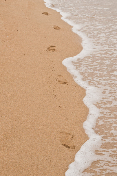 Footprint in the sand - Fotoğraf, Görsel