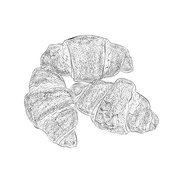 Hand drawn croissant illustration  - Vector, afbeelding