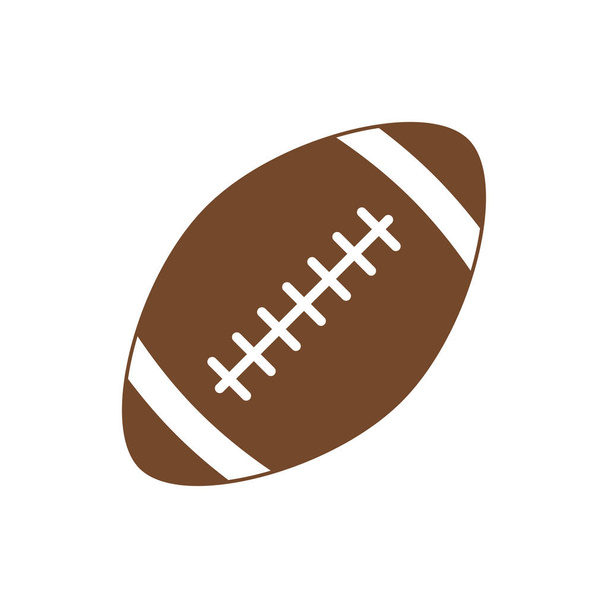 American football. Sport ball for american football. Vector icon isolated on white background. Vector silhouette. Flat illustration. - Vector, Image