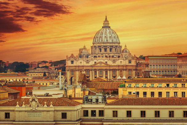 Rome city Vatican skyline view - Photo, Image