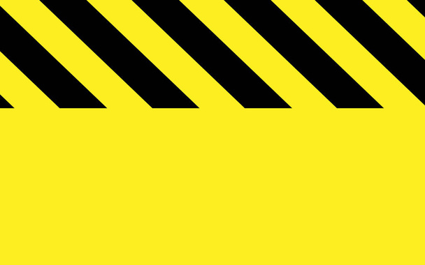 Precaución o advertencia en rayas negras y amarillas con parte amarilla
 - Foto, imagen