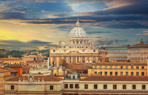 Miasta w Rome Vatican panoramę - Zdjęcie, obraz