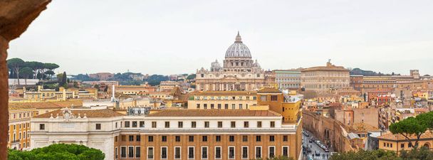Roma şehri Vatikan manzarası görünümü - Fotoğraf, Görsel