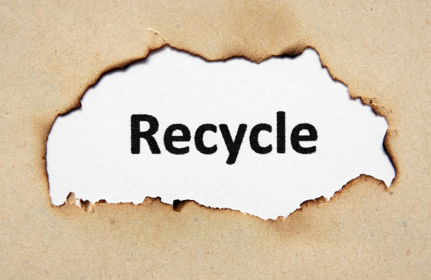 Recycle text on paper hole - Fotó, kép