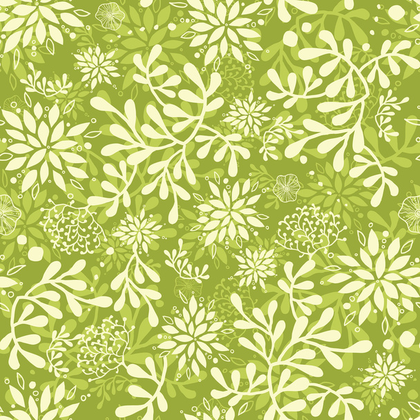Green underwater plants seamless pattern background - Vetor, Imagem