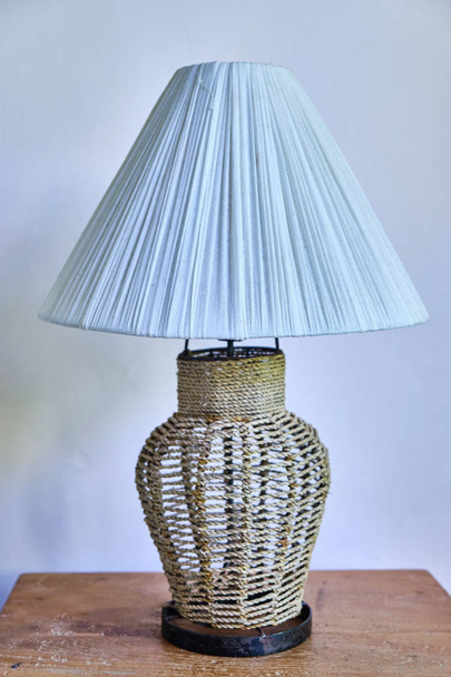 Handmade lamp on a white background.  - Foto, Imagen