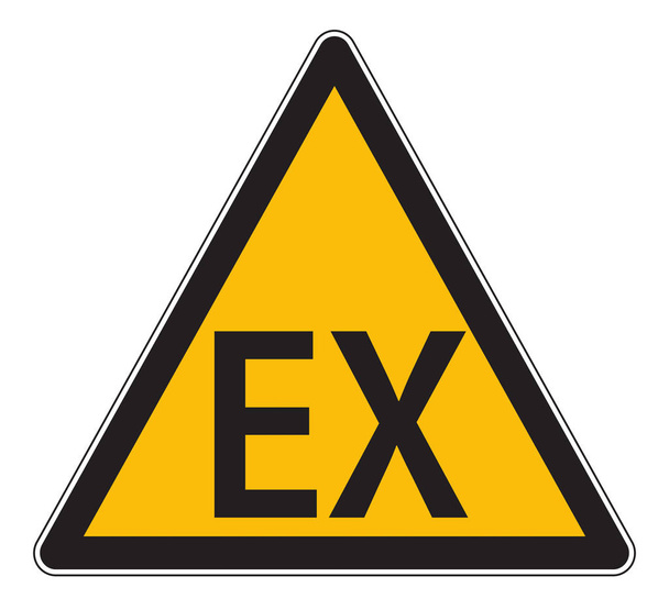 ATEX patlama tehlikesi alan bölge işareti - Fotoğraf, Görsel