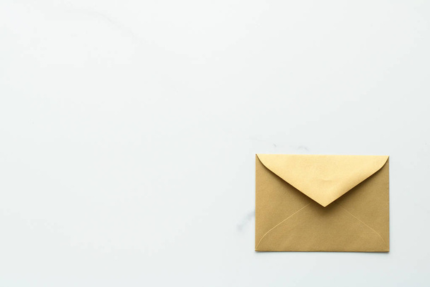 Envelopes on marble background, message concept - Photo, Image