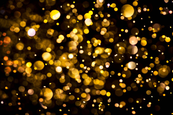 Glitter Gold Bokeh bunte verschwommene abstrakte Hintergrund für bir - Foto, Bild