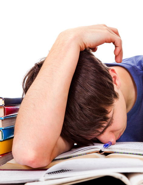 Le sommeil des étudiants sur les livres
 - Photo, image