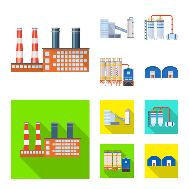 Vector design of production and structure icon. Set of production and technology vector icon for stock. - Vector, Image