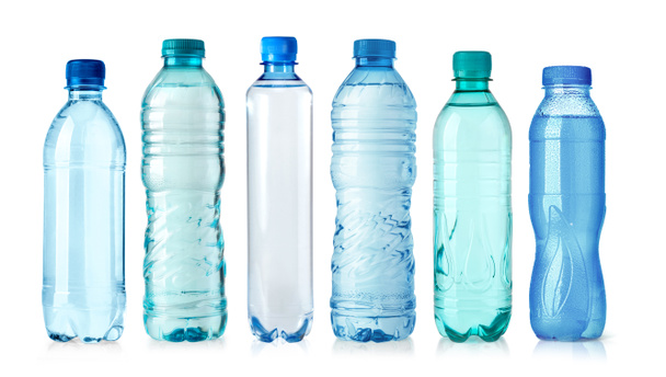 plastic water bottle isolated on white  - Zdjęcie, obraz