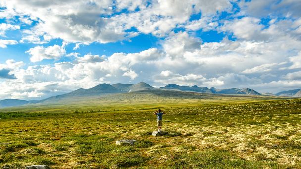 люди в регіоні rondane Національний парк Норвегії - Фото, зображення