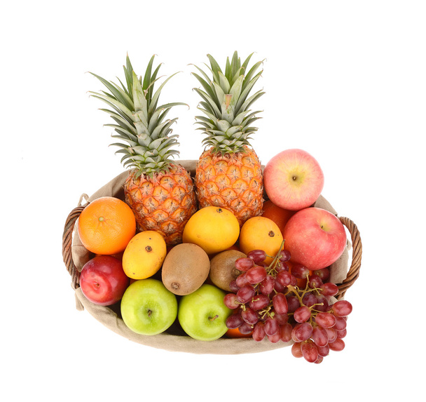 Tropical fruits isolated on white - Photo, Image