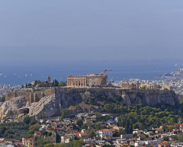 Athens Greece, parthenon famous temple on acropolis hill - Photo, Image