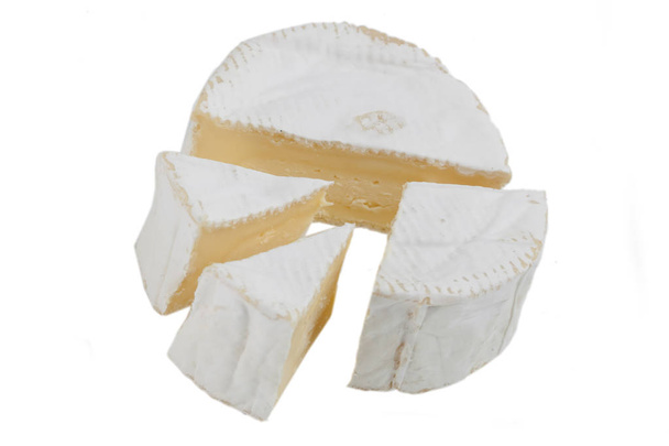 Brie cheese isolation on white - Photo, Image