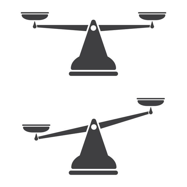 Icône des balances. Balance vecteur comparer la conception botanique
 - Vecteur, image