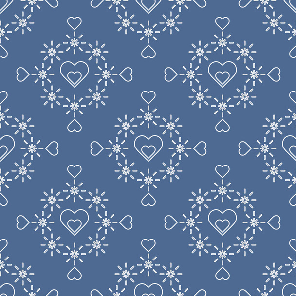 Seamless pattern with hearts. Valentine's Day - Vettoriali, immagini
