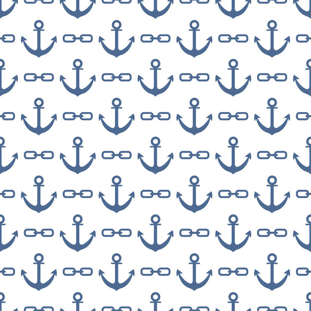Seamless pattern with anchors and chains - Vettoriali, immagini