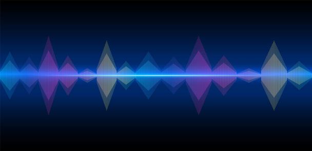 line soundwave abstract background  - Vector, Image