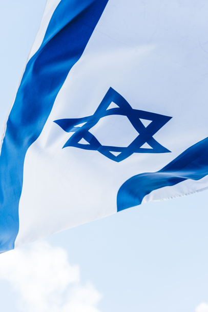 israel national flag with blue star of david   - Фото, изображение